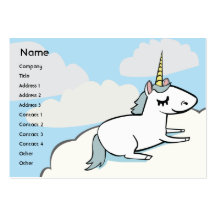 Unicornio - rechoncho plantilla de tarjeta personal