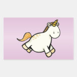 Unicornio Rectangular Pegatinas