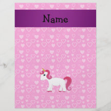 Unicornio rosado conocido personalizado del pelo flyer personalizado