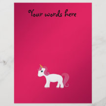 Unicornio rosado del pelo tarjeta publicitaria