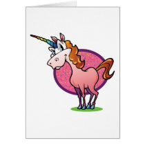 Unicornio rosado tarjetas