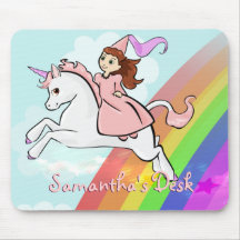 Unicornio y princesa Mousepad Alfombrillas De Raton