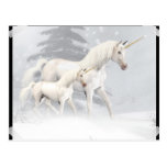 Unicornios lindos en la nieve 1 postales