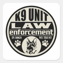 Unidad K9 en perros que confiamos en Pegatinas