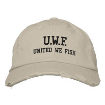 UNIDO NOSOTROS casquillo apenado FISH™ de la tela  Gorras De Beisbol Bordadas