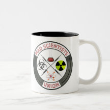 Unión enojada de los científicos tazas de café