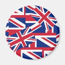 Union Jack a montones Imán De Frigorífico