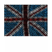 Union Jack de Paperclips camisetas