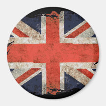 Union Jack destrozado envejecido Imán De Nevera