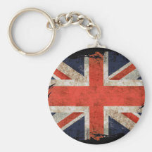 Union Jack destrozado envejecido Llavero Personalizado