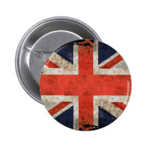Union Jack destrozado envejecido Pin