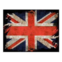 Union Jack destrozado envejecido Postales