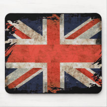Union Jack destrozado envejecido Tapete De Ratón