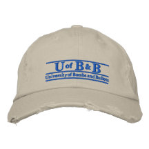 Universidad de bombas y de balas gorra de béisbol