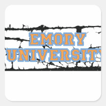 Universidad de Emory Calcomania Cuadradas Personalizadas