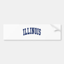 Universidad de Illinois Etiqueta De Parachoque