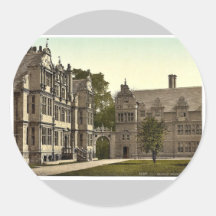 Universidad de la trinidad, Oxford, Inglaterra Pho Etiqueta Redonda