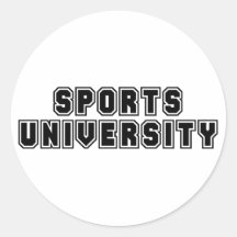 Universidad de los deportes etiquetas redondas