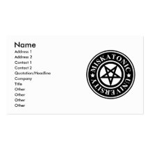 UNIVERSIDAD DE MISKATONIC TARJETA DE NEGOCIO