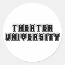 Universidad del teatro etiqueta redonda