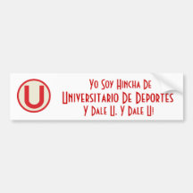 universitario, soja Hincha De, Universitario de Yo Etiqueta De Parachoque
