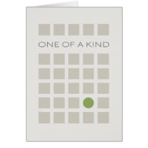 Uno de una clase tarjetas