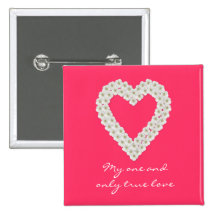 Uno y solamente botón verdadero del amor pin