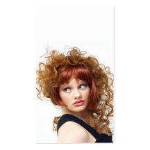 Updo inspirado plantilla de tarjeta de visita