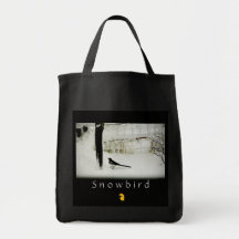 Urraca en BOLSO fotográfico del arte del pájaro de Bolsas Lienzo