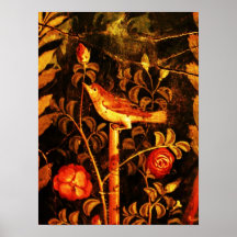 USIGNUOLO CON los ROSAS, amarillo negro rojo Posters
