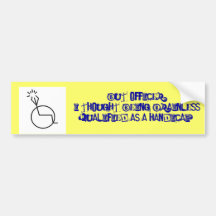 Uso ilegal del espacio de estacionamiento Handicap Etiqueta De Parachoque