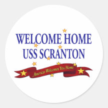 USS casero agradable Scranton Etiquetas Redondas