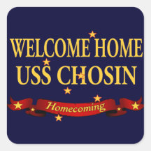 USS Chosin casero agradable Calcomanía Cuadradas Personalizada