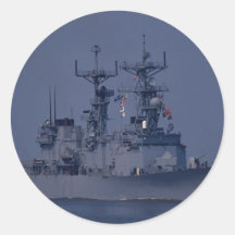 USS Nicholson", destructor de la clase del spruanc Etiqueta Redonda