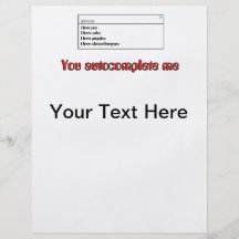 Usted Autocomplete yo aviador Tarjeta Publicitaria