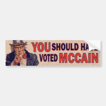 Usted debe haber votado a McCain Etiqueta De Parachoque