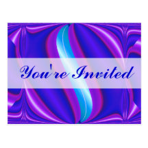 Usted es azul brillante invitado postal