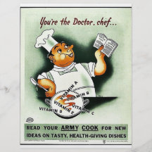 Usted es el doctor, cocinero tarjetones