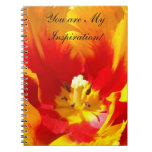 ¡Usted es mi inspiración! Cuaderno Tulp rojo amari