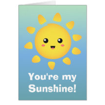 ¡Usted es mi sol! Dibujo animado feliz de Sun Tarjeta