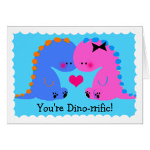 Usted es tarjeta linda dinorrific del dinosaurio
