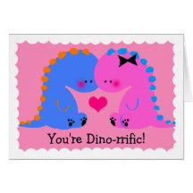 Usted es tarjeta linda dinorrific del dinosaurio