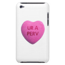 Usted es un corazón rosado del caramelo de Perv iPod Touch Case-Mate Cobertura