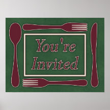 Usted es verde rojo invitado de los utensilios impresiones