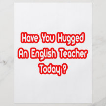 ¿Usted ha abrazado a un profesor de inglés hoy? Tarjeta Publicitaria