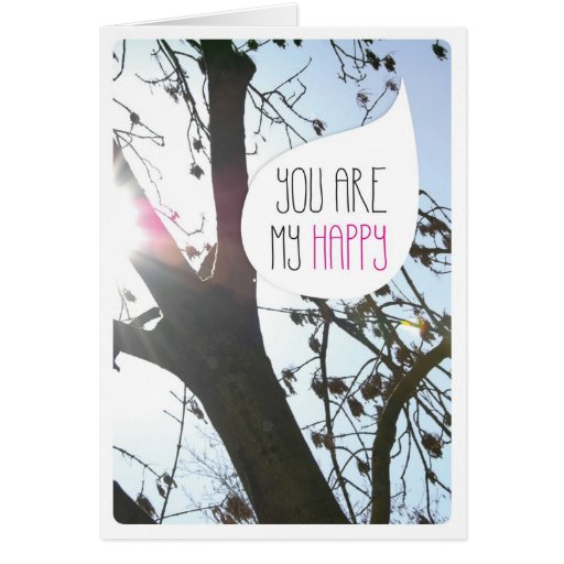 Usted me hace la tarjeta feliz de la amistad del a