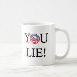 Usted miente camiseta taza