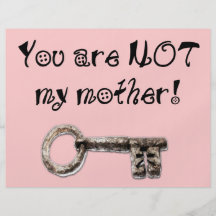 Usted no es mi madre tarjetas informativas