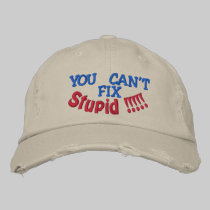 ¡USTED NO PUEDE, ARREGLO, estúpido!!!!! gorras bordados