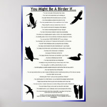 Usted puede ser que sea un Birder Poster